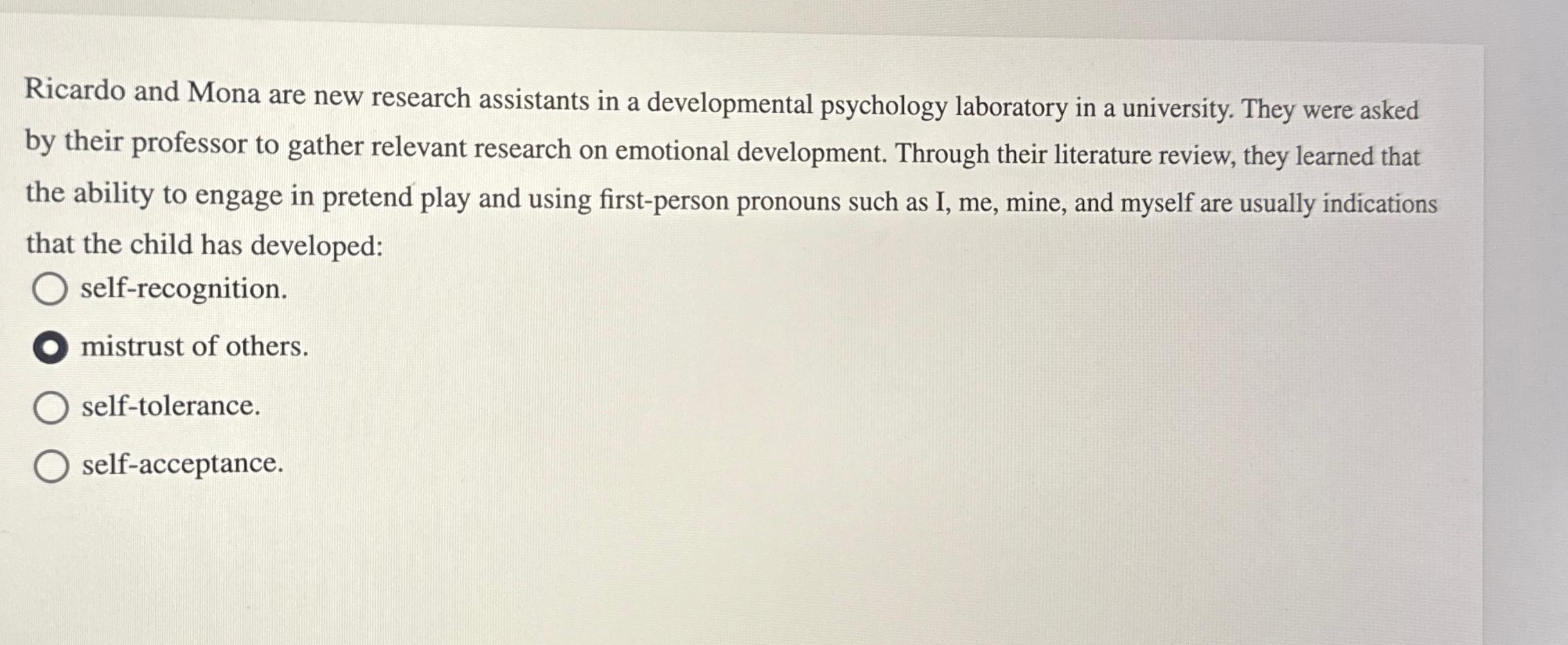 Solved Ricardo and Mona are new research assistants in a | Chegg.com