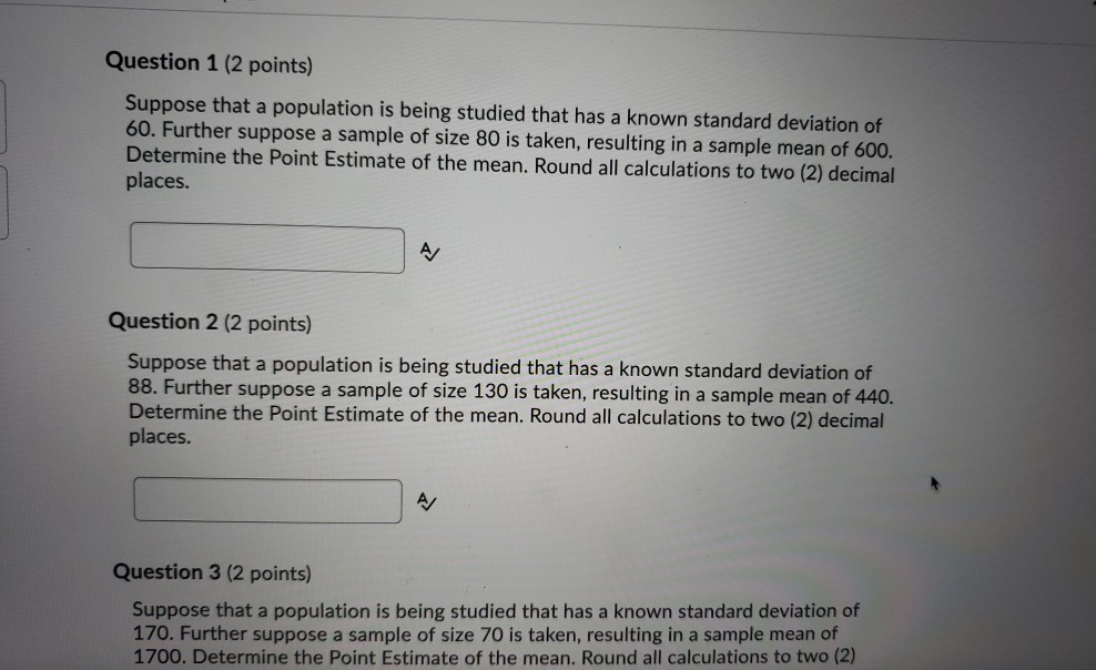 Solved Question 1 (2 points) Suppose that a population is | Chegg.com