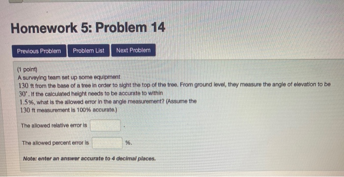 Solved Homework 5: Problem 14 Previous Problem Problem List | Chegg.com