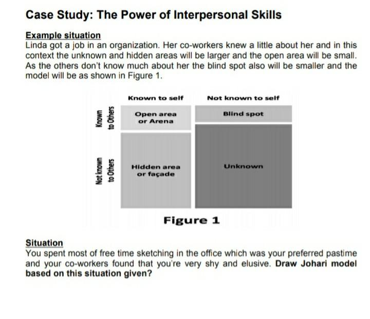 Solved Case Study: The Power of Interpersonal Skills Example | Chegg.com