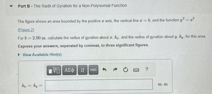 Solved FigurePart B - The Radii of Gyration for a | Chegg.com