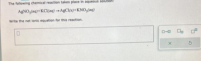 Solved The following chemical reaction takes place in | Chegg.com