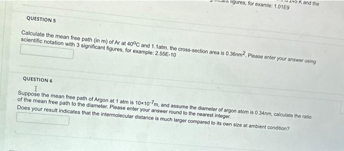 Solved Calculate the mean free path (in m ) of Ar at 40∘C | Chegg.com