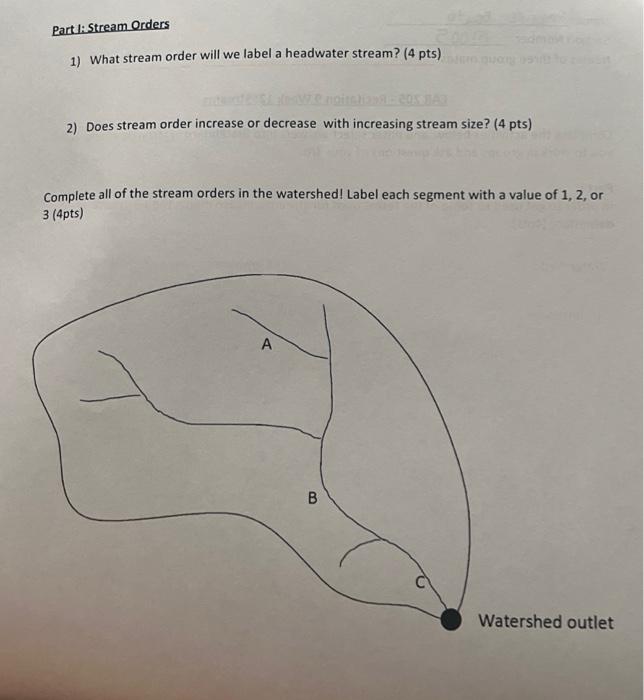 Solved Part 1: Stream Orders 1) What stream order will we | Chegg.com