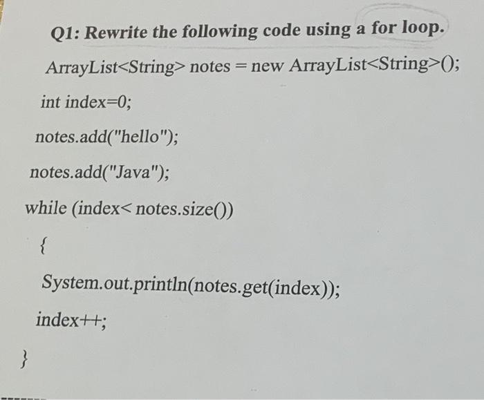 Solved Q1: Rewrite the following code using a for loop. | Chegg.com