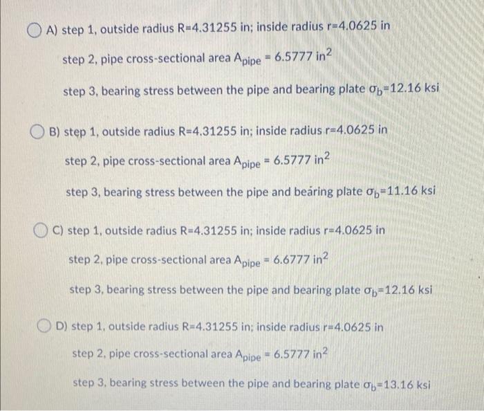 Solved The steel pipe column shown in the figure has an | Chegg.com