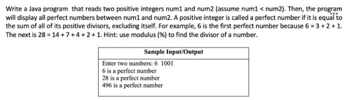 Solved Write a Java program that reads two positive integers | Chegg.com