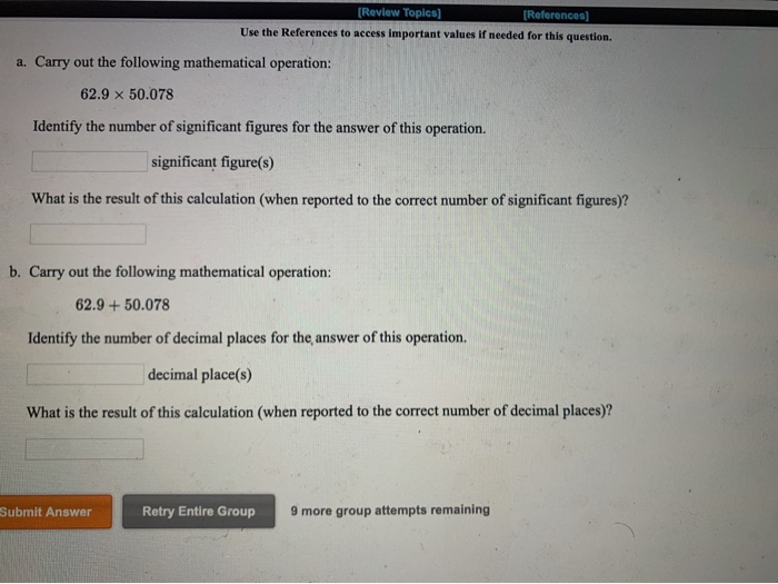 Solved [Review Topics) [References) Use the References to | Chegg.com