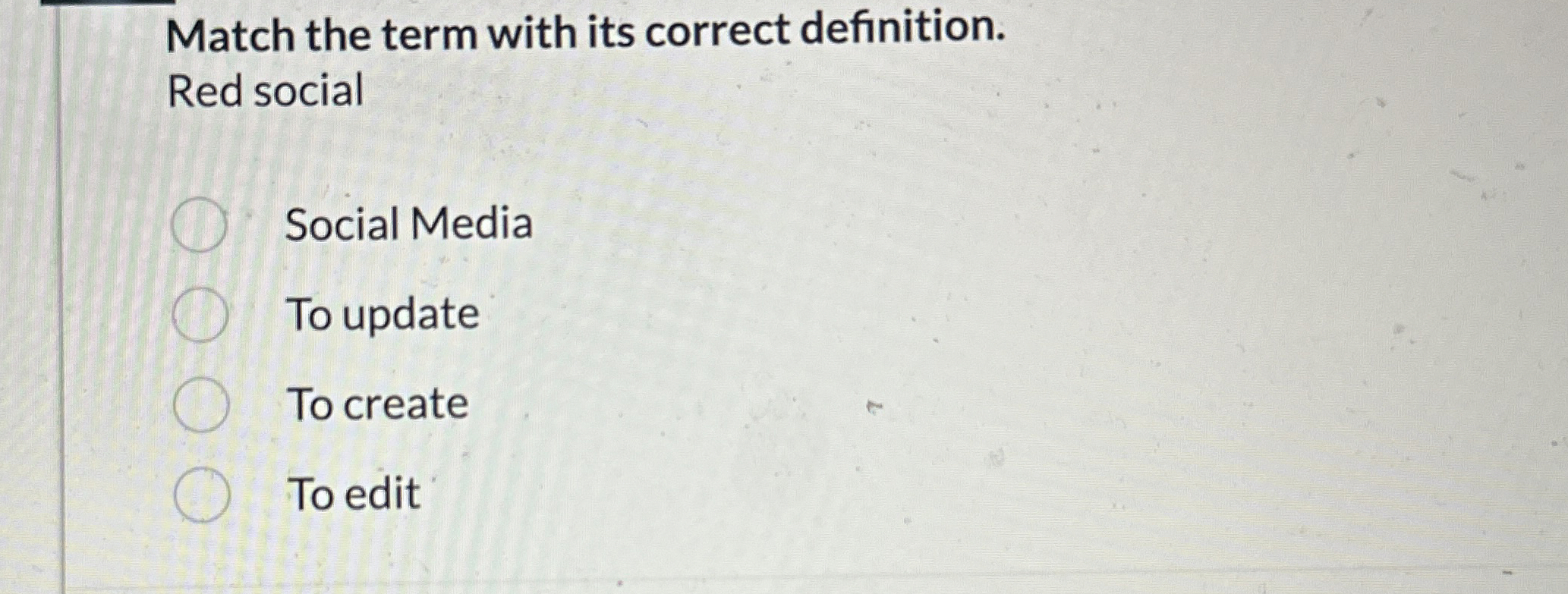 Solved Match the term with its correct definition.Red | Chegg.com
