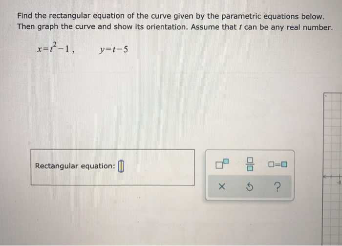 Solved Find the rectangular equation of the line given by | Chegg.com