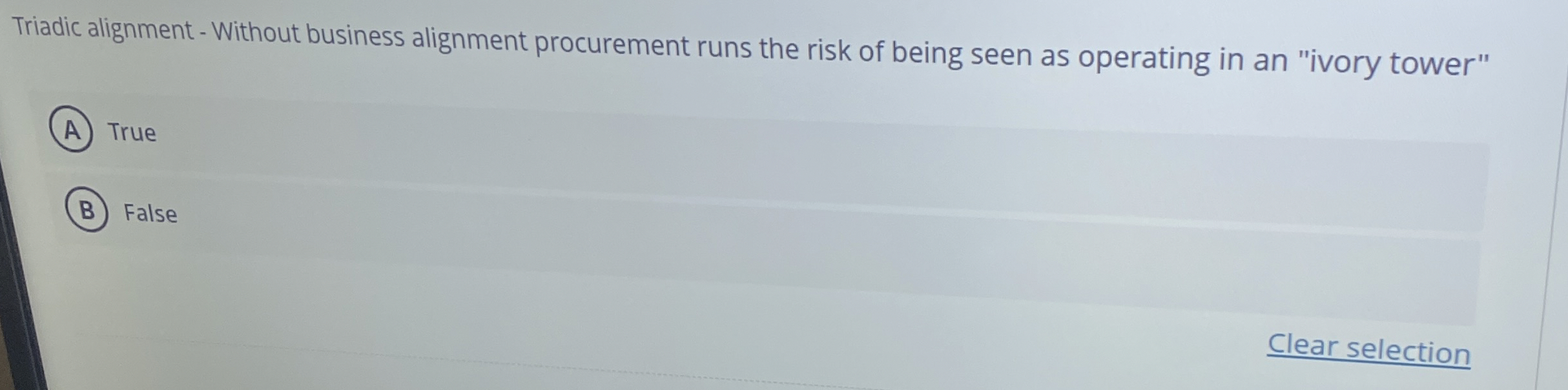 Solved Triadic alignment - ﻿Without business alignment | Chegg.com