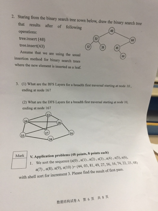Solved 2. Staring from the binary search tree sown below, | Chegg.com