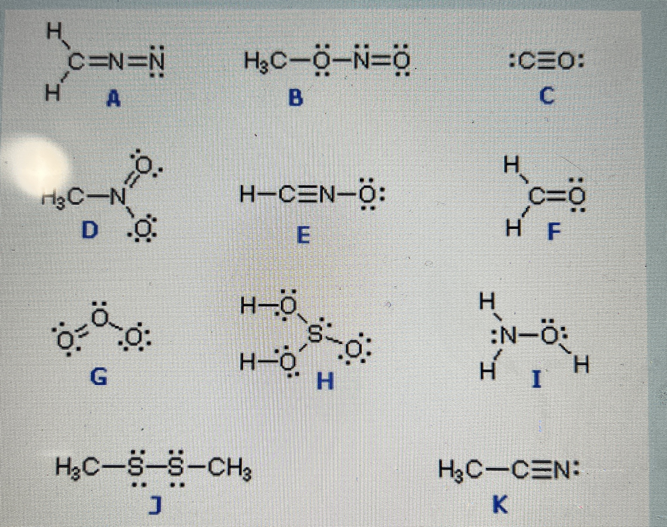 Solved Type the letters corresponding to the structures in | Chegg.com
