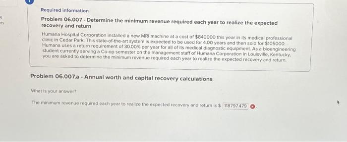 Solved Required Information Problem 06.007 - Determine The | Chegg.com