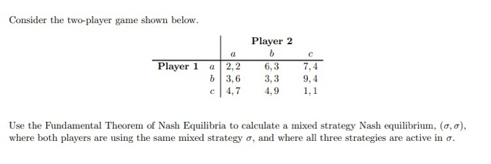 Solved Consider the two-player game shown below. a C Player | Chegg.com