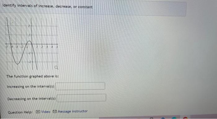 Solved Identify intervals of increase, decrease, or constant | Chegg.com image.
