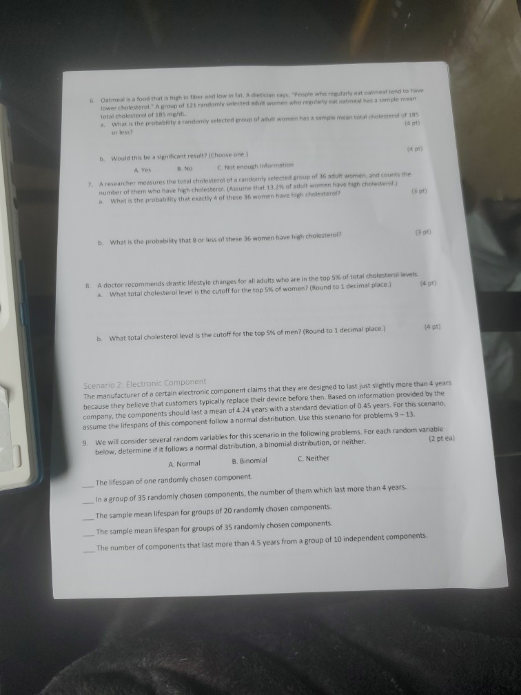 Solved Probability Distributions Assignment Directions This | Chegg.com