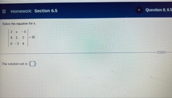 Solved = Homework: Section 6.5 Question 8, 6.5 Solve the | Chegg.com