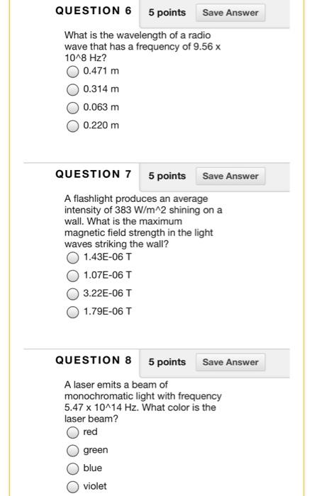 Solved QUESTION 6 5 points Save Answer What is the | Chegg.com