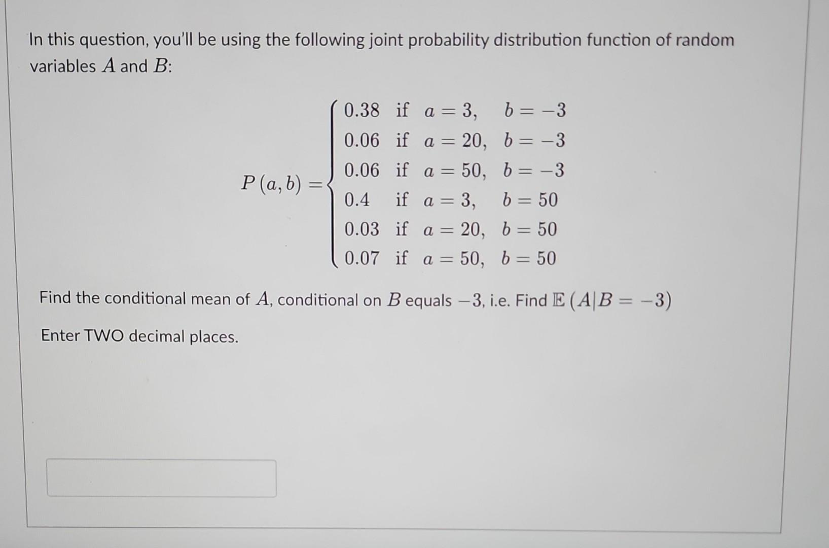 Solved Using this joint probability distribution function of | Chegg.com