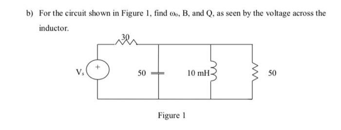Solved b) For the circuit shown in Figure 1, find o., B, and | Chegg.com