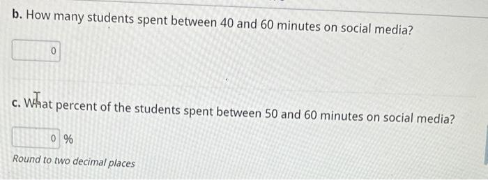 Solved The amount of time (minutes) a sample of students | Chegg.com