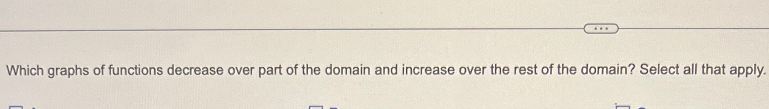 Solved Which graphs of functions decrease over part of the | Chegg.com
