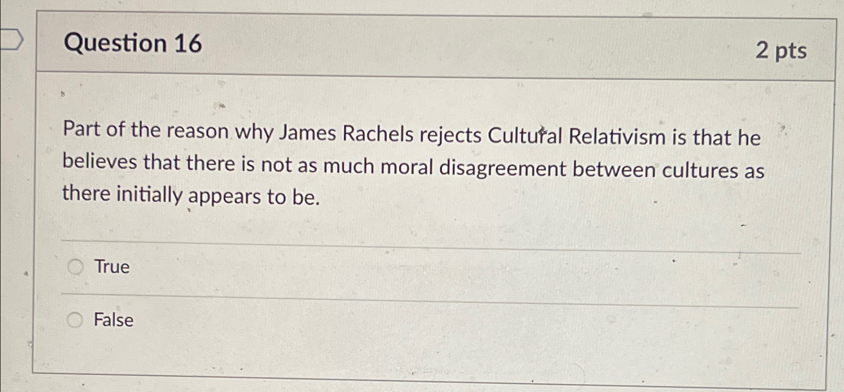 Solved Question 162 ﻿ptsPart of the reason why James Rachels | Chegg.com