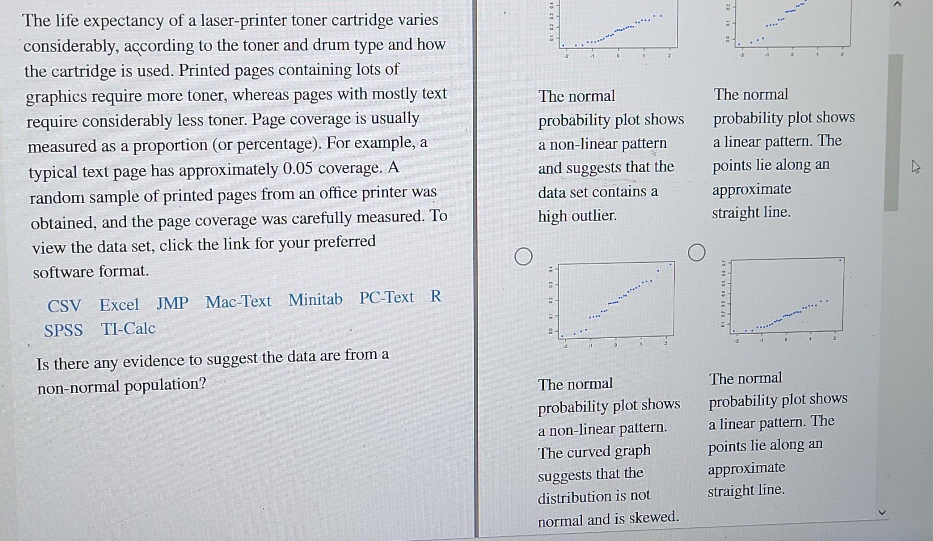 Solved PO CD 2010 The life expectancy of a laserprinter