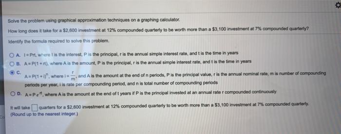 Solved Solve the problem using graphical approximation | Chegg.com