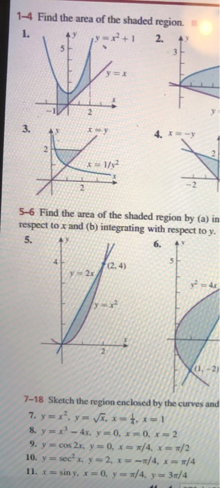 Solved 1 4 Find The Area Of The Shaded Region P 1 2 1 3 Chegg Com