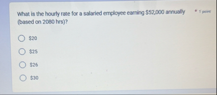 Solved What is the hourly rate for a salaried employee | Chegg.com