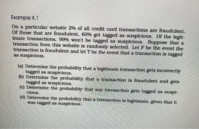 Solved On a particular website 2% of all credit card | Chegg.com