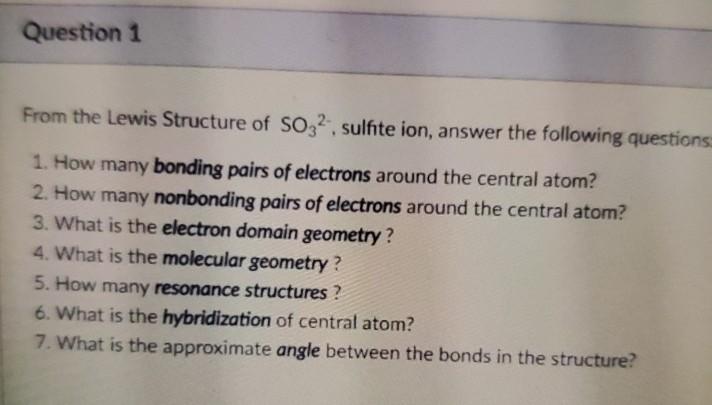so3 2 molecular geometry