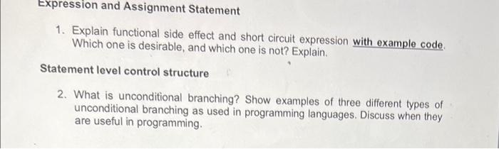 assignment expression statement