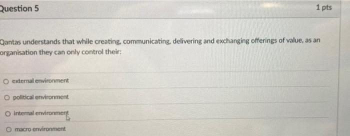 Solved Question 5 1 pts Qantas understands that while | Chegg.com