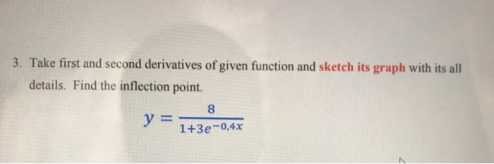 Solved 3 Take First And Second Derivatives Of Given Chegg Solved 3 Take First And Second Derivatives Of Given Chegg
