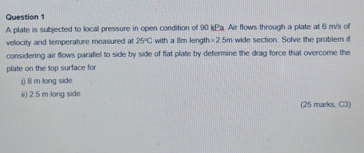 Solved Question 1 A Plate Is Subjected To Local Pressure In | Chegg.com