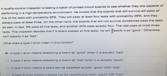 Solved A Quality Control Inspector Is Testing A Batch Of | Chegg.com