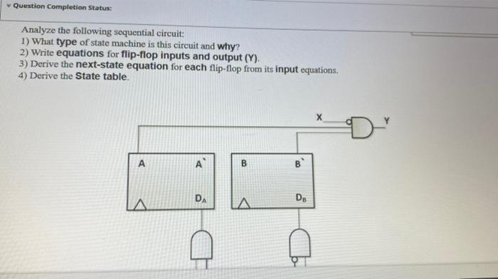 Solved Question Completion Status: Analyze the following | Chegg.com