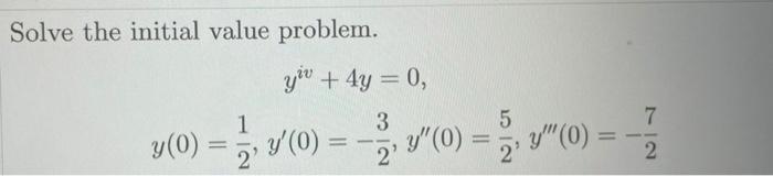 Solved Solve the initial value problem. | Chegg.com