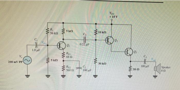 Solved 4. The circuit shown in figure is a class A power | Chegg.com
