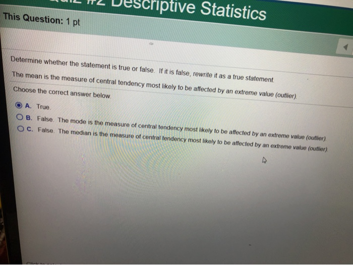 Solved IL T2 Descriptive Statistics This Question 1 Pt Chegg