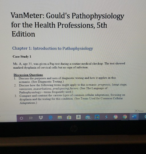 Vanmeter Gould S Pathophysiology For The Health Chegg 