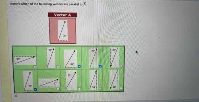 Solved Identify which of the following vectors are | Chegg.com