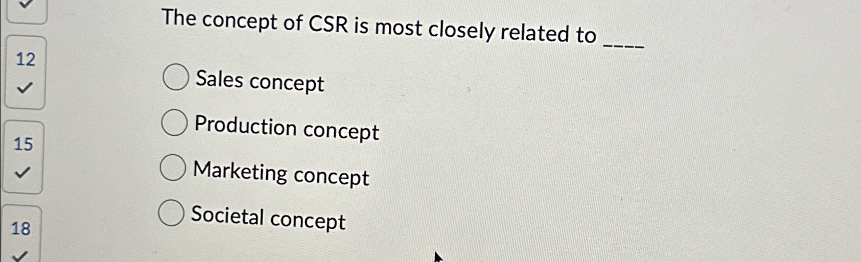 Solved The concept of CSR is most closely related to12Sales | Chegg.com