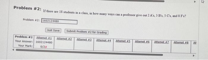 Solved Problem \#2: If there are 18 students in a class, in | Chegg.com