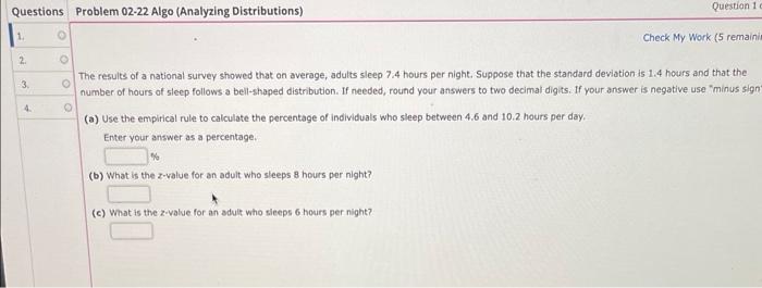 Solved The Results Of A National Survey Showed That On | Chegg.com