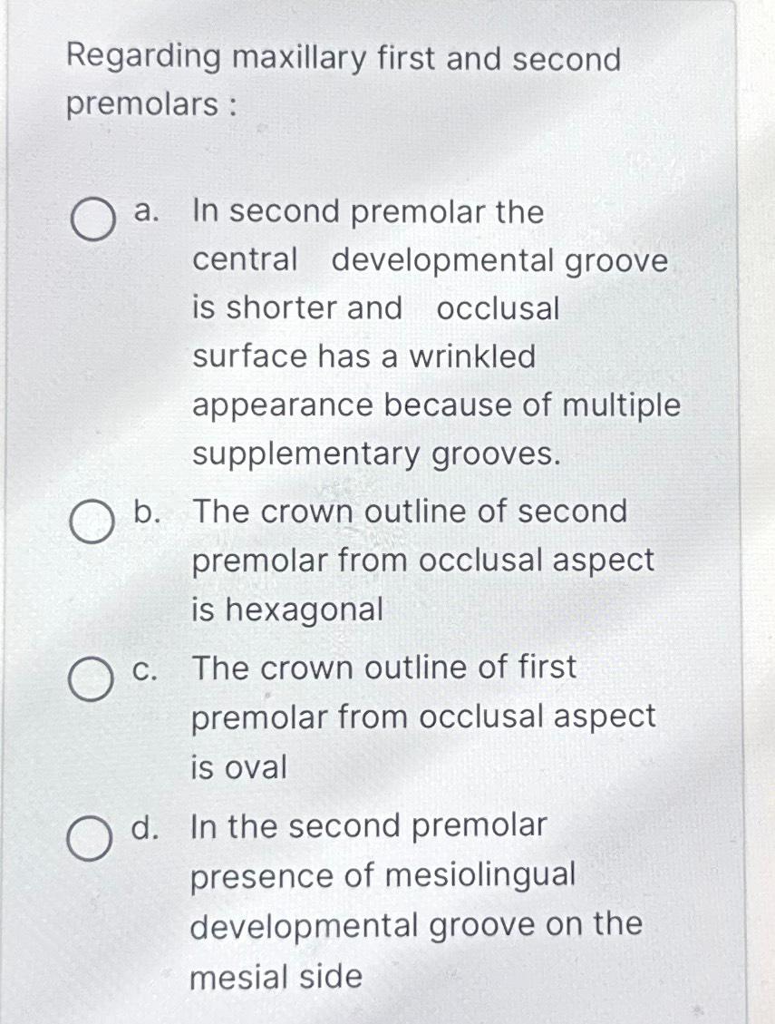 maxillary second premolar