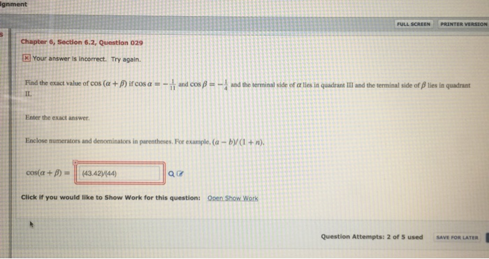 Solved Hi! i am having trouble with this question on my | Chegg.com